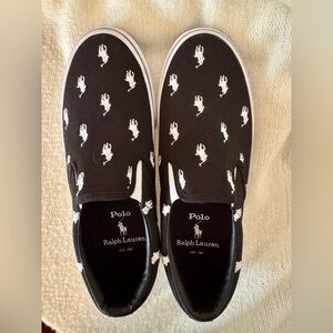 NEW Ralph Lauren Navy Blue and White Sneakers NWOT